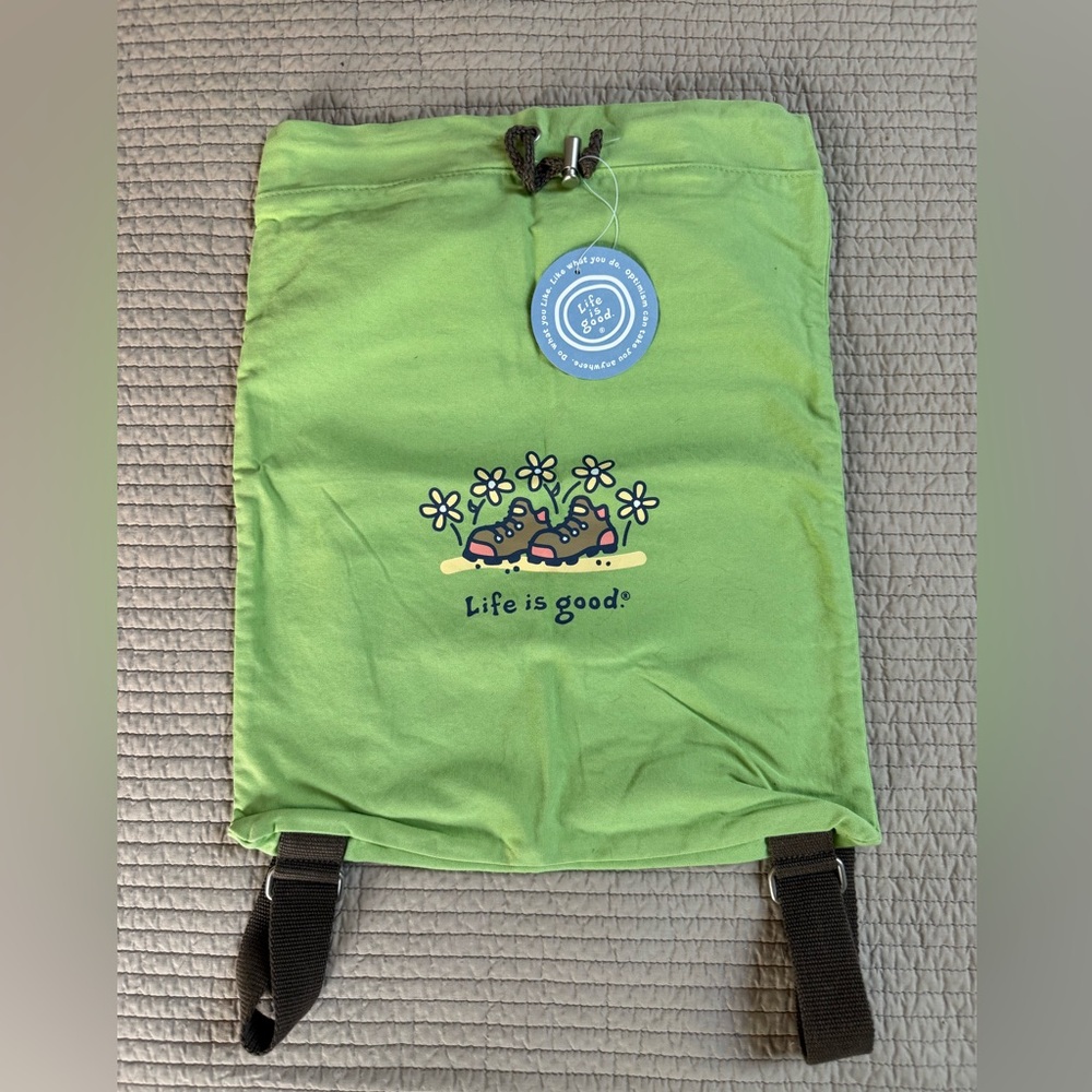 Life is Good Green Backpack